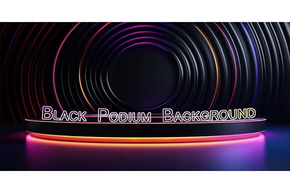 Black Podium Background: A Strategic Design Element for Professional and Creative Use