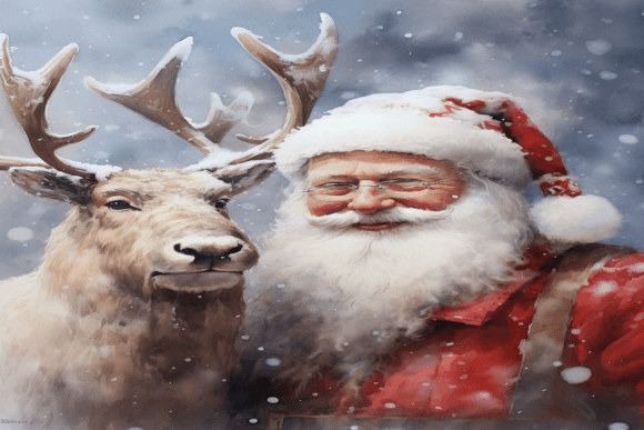 Christmas Santa Reindeer Background Uses and Benefits
