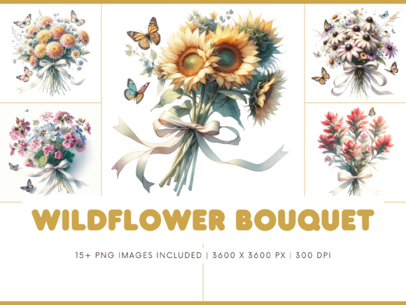 Enhancing Creative Projects with the Watercolor Wildflower Bouquet Bundle