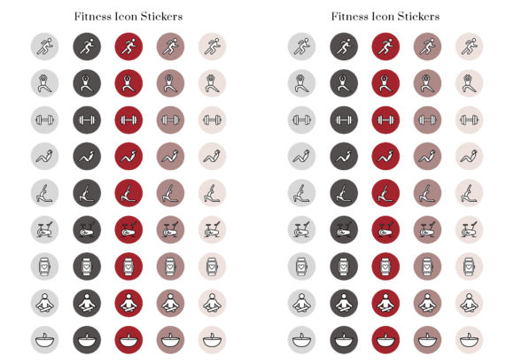 Fitness Icon Sticker Sheet: A Versatile Tool for Creative and Productive Projects