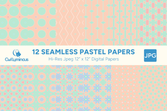 Pastel Seamless Papers Pack 1 Mint Peach: A Versatile Design Resource