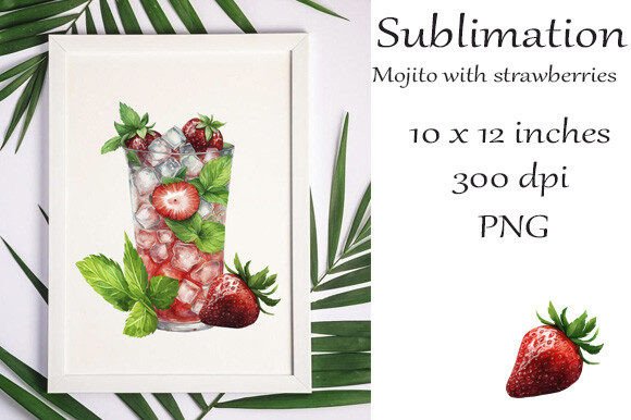 Sublimation of Mojito with Strawberries: A Creative Design for Versatile Use