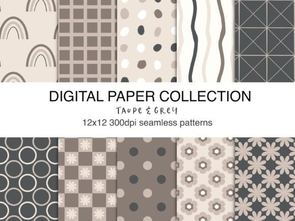 Taupe and Grey Digital Paper: A Subtle, Timeless Resource for Designers and Creatives