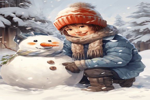 The Role of Snowman Child Background in Visual Design